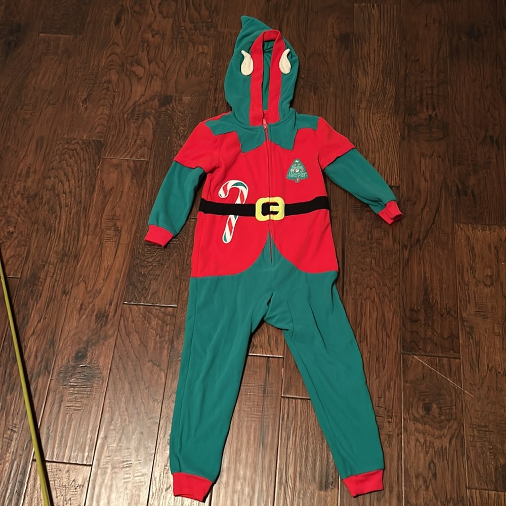 Elf Onesie Zip Up Pajamas by Cat & Jack. Boys Size 4